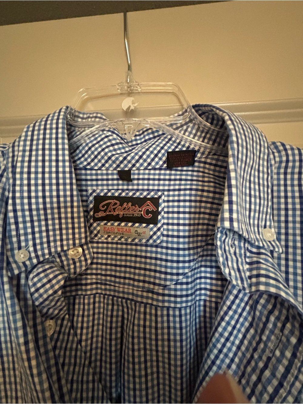 Men’s Rafter C Blue Check Button-Down Shirt